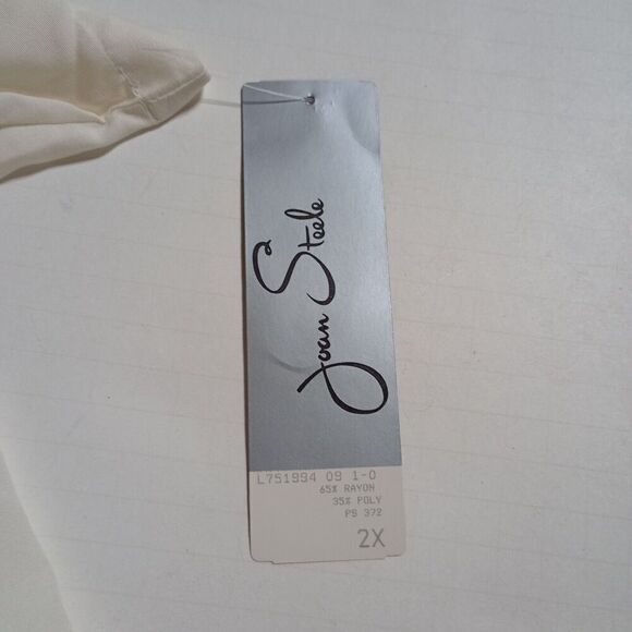 Joan Steele Floral Shirt Size 2X Plus Embroidered Collar Short Sleeve VTG Womens - Picture 9 of 9